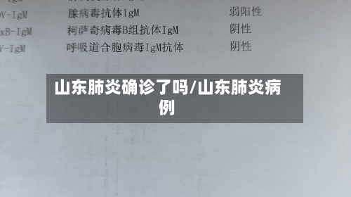 山东肺炎确诊了吗/山东肺炎病例-第2张图片