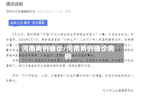 河南两例确诊/河南两例确诊病例