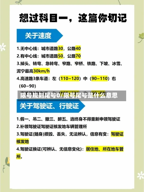 限号规则尾号0/限号尾号是什么意思