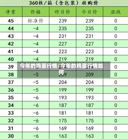 今年的鸡蛋行情/今年的鸡蛋行情如何-第2张图片