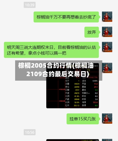 棕榈2005合约行情(棕榈油2109合约最后交易日)-第2张图片