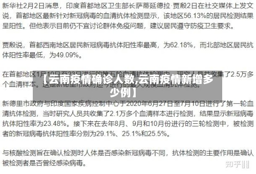 【云南疫情确诊人数,云南疫情新增多少例】
