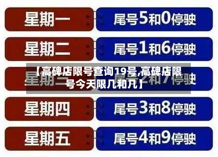 【高碑店限号查询19号,高碑店限号今天限几和几】